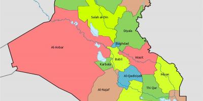 Kuwait kart med blokker