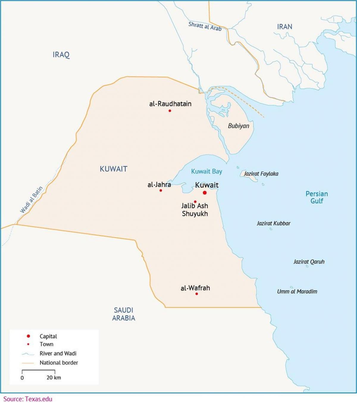 kartet av al-zour kuwait
