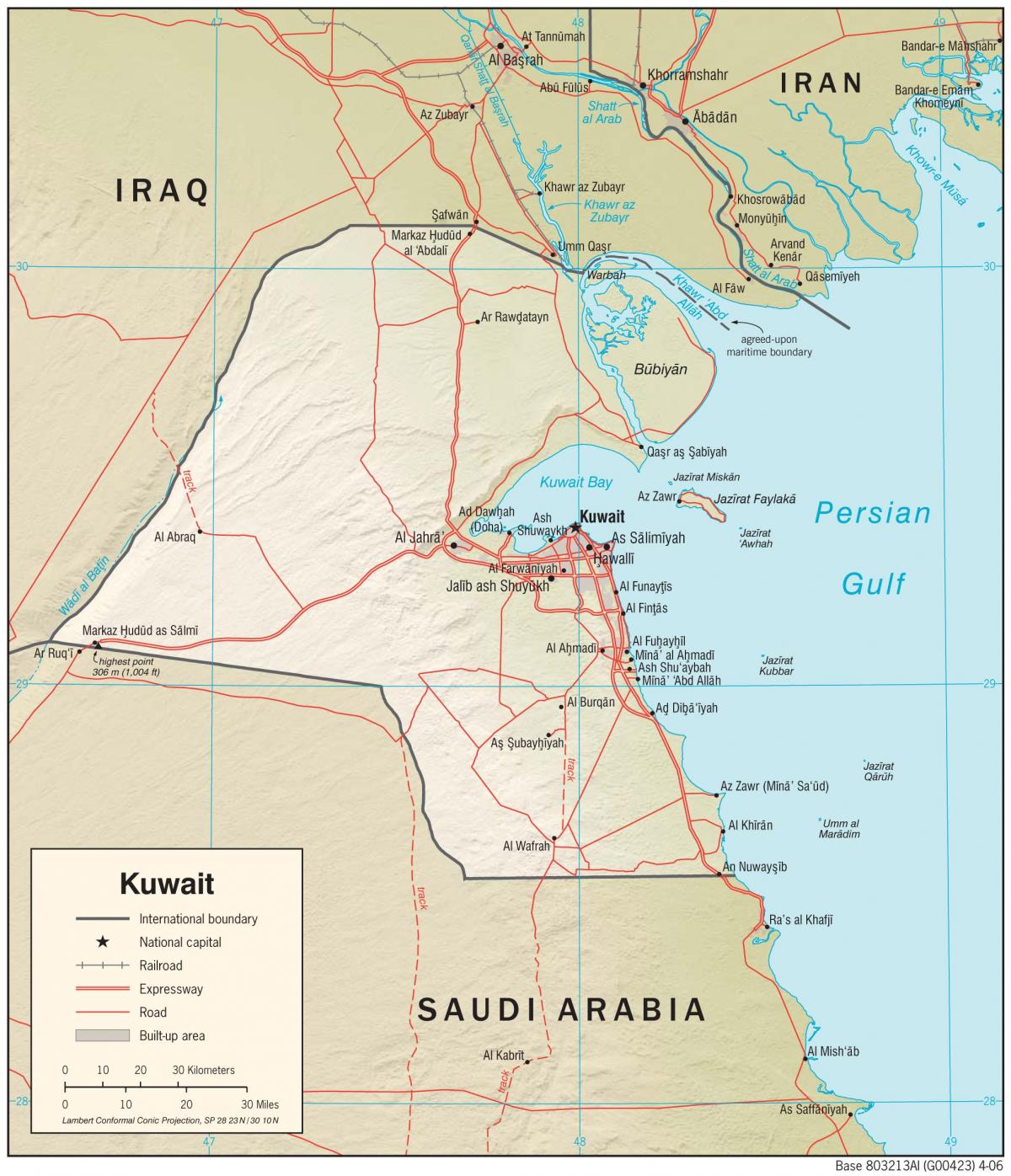 kuwait kart plassering