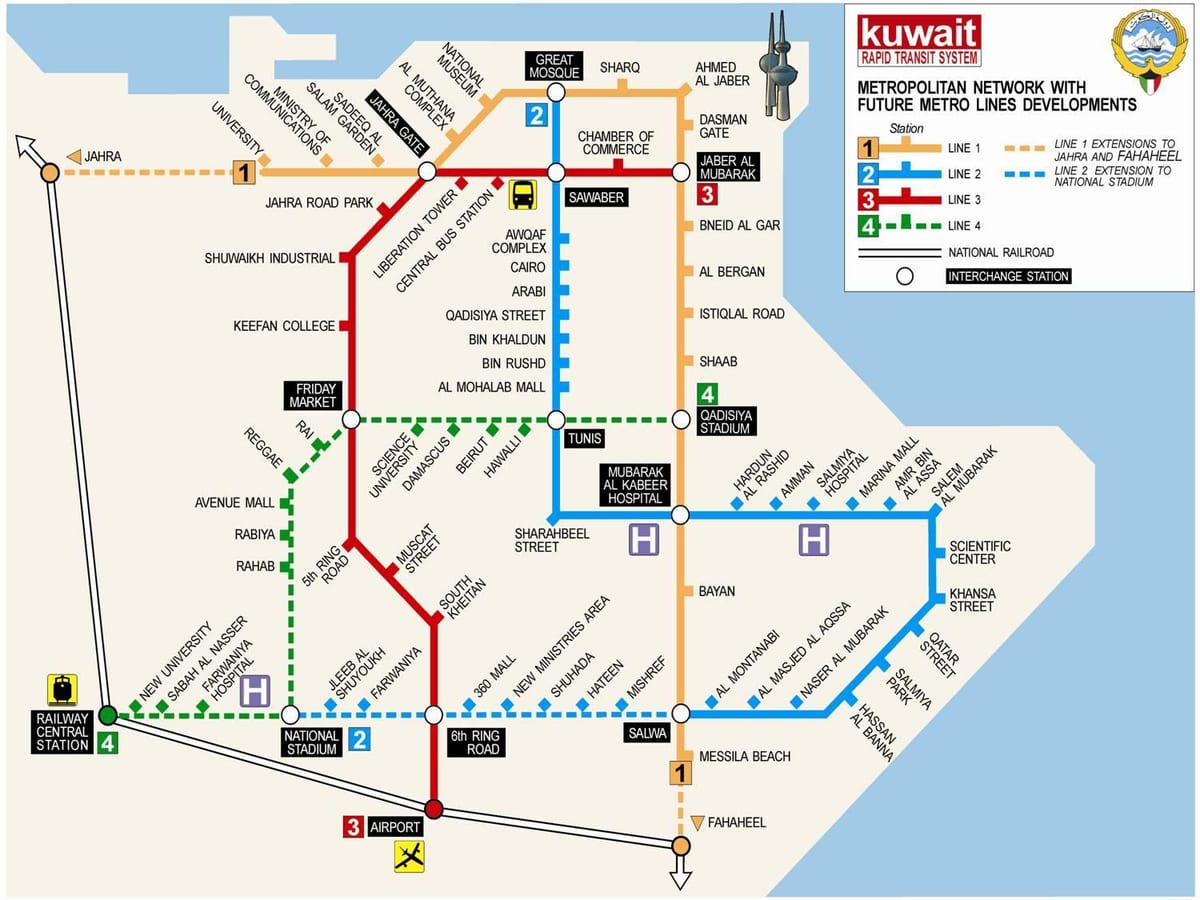 kartet av kuwait t