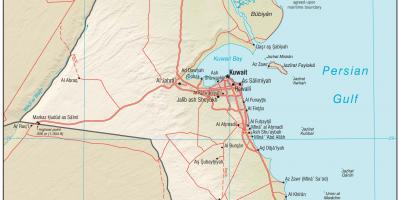 Kuwait kart plassering